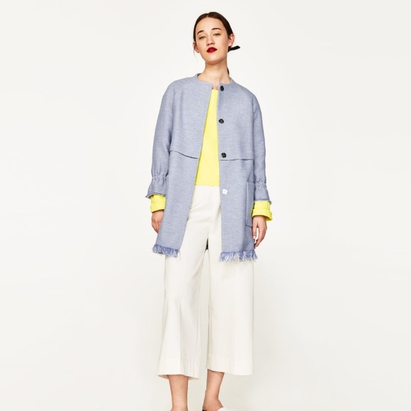 Zara Jackets & Blazers - Zara Frayed Coat